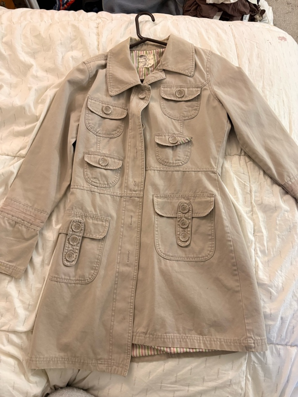 Tulle Striped Pastel Lined Jacket